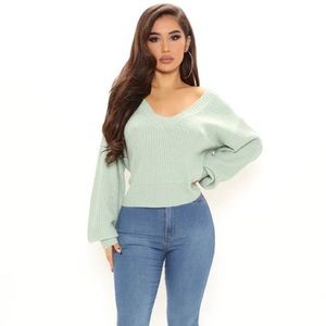 Sage green sweater